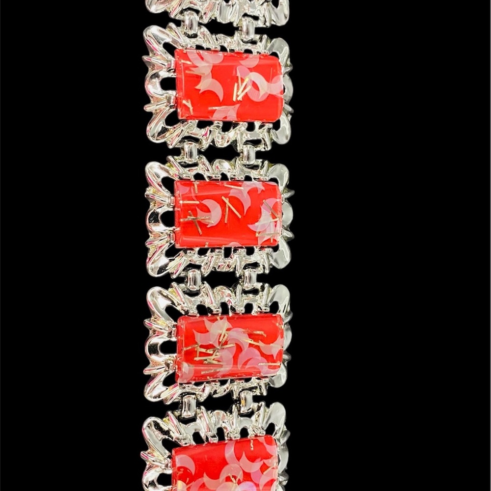 1950’s Lucite Confetti Panel Bracelet